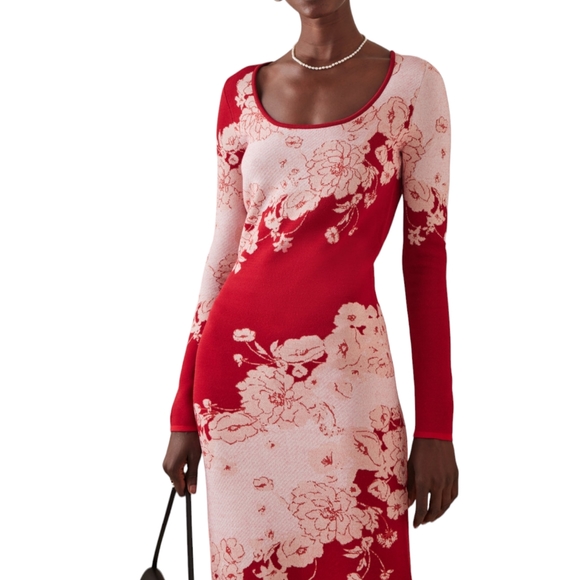 CARA CARA Taylor Jacquard-Knit Midi Dress Large - Picture 6 of 7